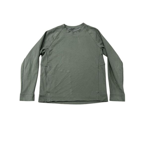 Lululemon Sweater Men  Pullover City Sweat Crew Size Large Zip Stretch - Picture 2 of 6